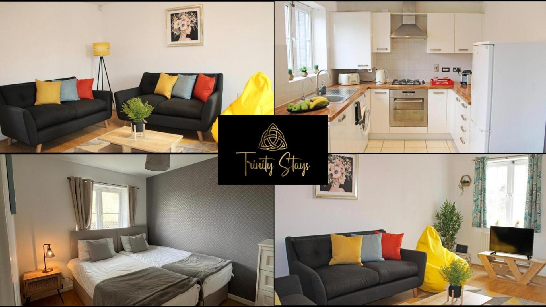 Rumah liburan 3 Bedroom House By Trinity Short Lets & Serviced With Free Wifi & Parking *